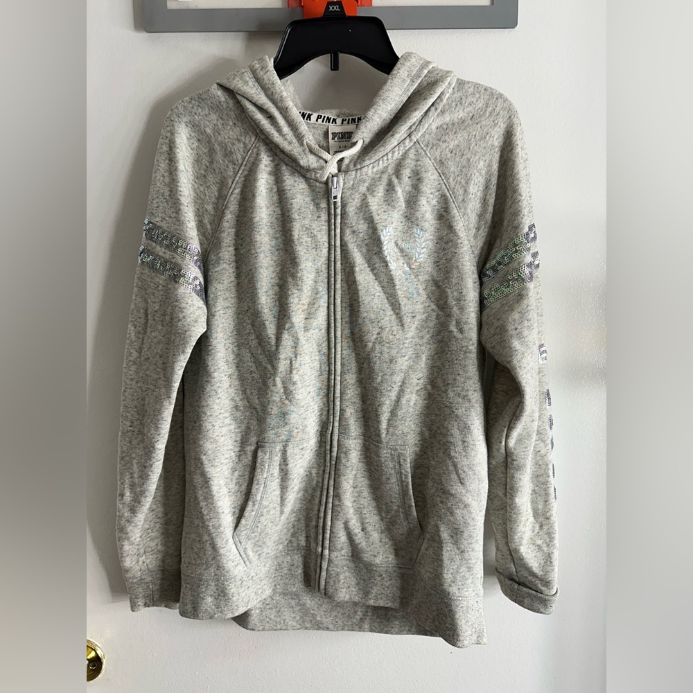 PINK Zip Up Sweater